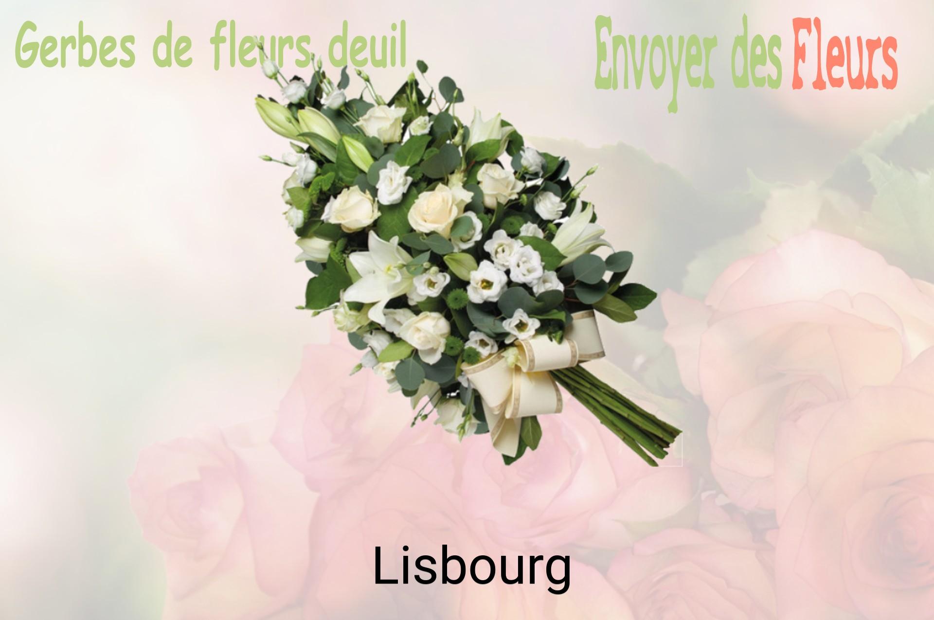 Gerbe de fleurs de deuil livrée à Lisbourg